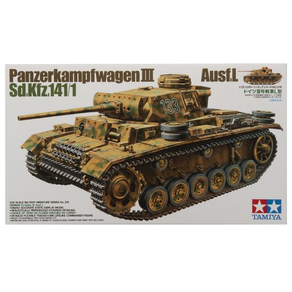Tamiya 1/35 German Pz.Kpfw. III Ausf.L Tank Plastic Model Kit