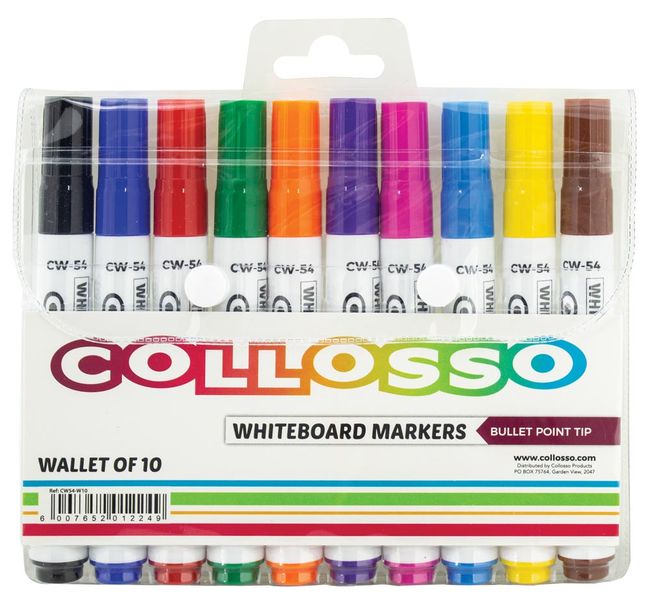 Collosso Whiteboard Markers Bullet Point - Wallet 10