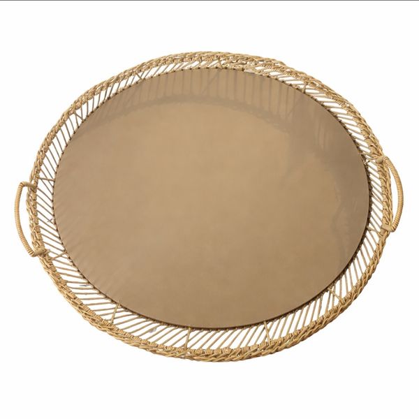 MwaMe Round Beige XL Serving Tray