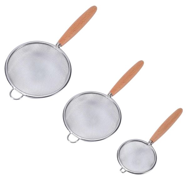 Kicthen Cookware &amp; Bakeware Stainless Steel Wire Fine Mesh Sieve Set of 3