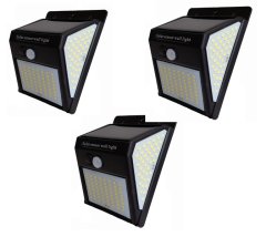 Solar Wall Light 3 Sided Pack of 3