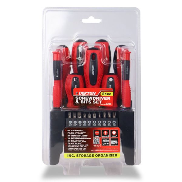 Dekton 21 Piece Screwdriver and Bit Set