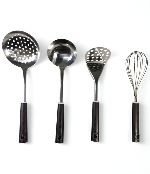 4-Piece Stainless Steel Cooking &amp; Serving Utensil Set