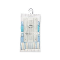 Mothers Choice 6 Pack Baby Washcloth Set - Elephants