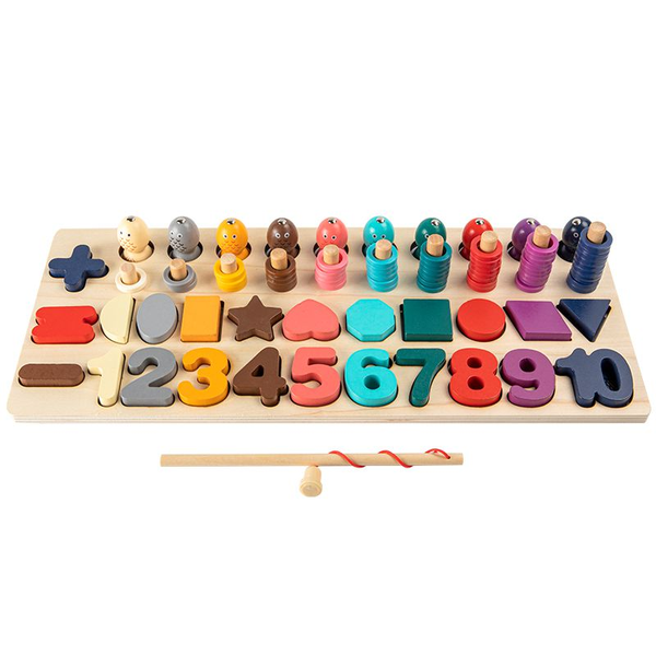 5-in-1 Wooden Montessori Logarithmic Board