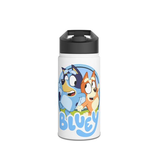 Bluey 15oz Double Walled Stainless Steel Water Bottle with Silicone Spout