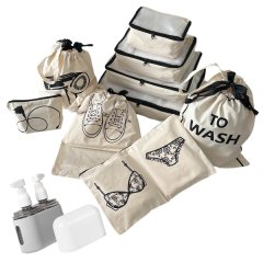 Travel Luggage Organiser bags - Travel Packing Cubs - Cosmetic Dispenser
