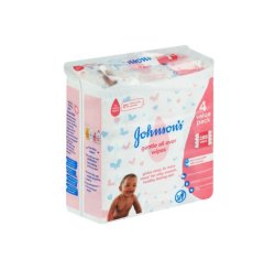 Johnson's Baby Wipes With Silk Extract Value Pack (4 x 72 wipes)