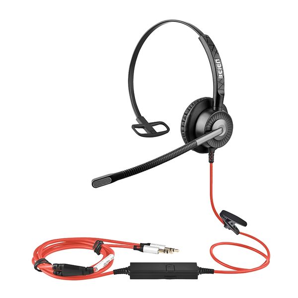 Wired Earphone with microph,Noise Reduction Fit for PC/Phone/Home Office