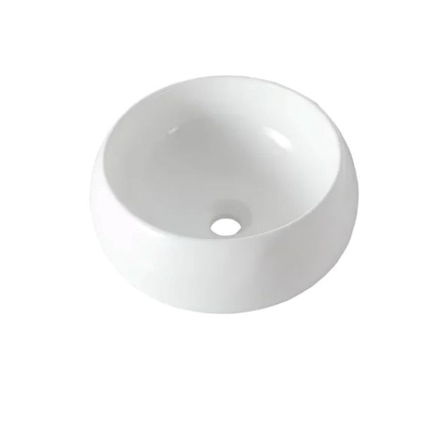 Counter Basin Ceramic Round White with Glossy Finish W400mm