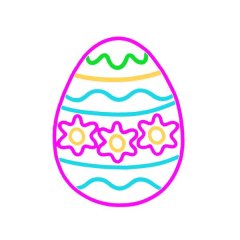 Easter Egg Neon Sign Dimmable Easter Decorations Led Neon Sign for Wall