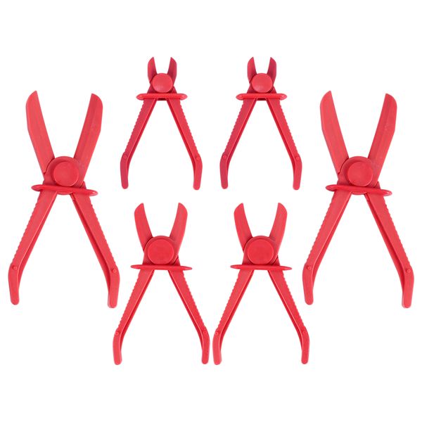 6 Pack Hose Clamp Pliers,Line Clamps Pinch Pliers for Brake Hoses, Fuel Hos