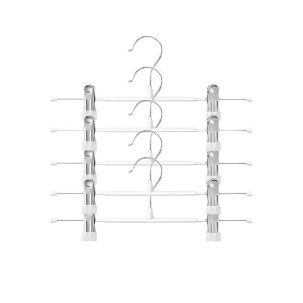 Pants Hangers with Clips 10 Pack Adjustable for Women Non Slip