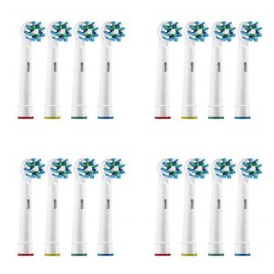 FTG 16 Pack Replacement Brush Heads Oral-B Electric Toothbrush-Cross Action