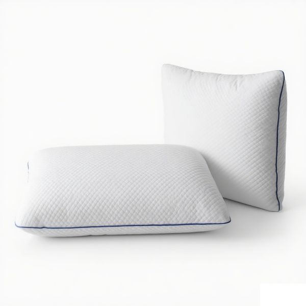2 Pack Soft Memory Foam Pillow for Stomach &amp; Back - Sleepers Neck Support