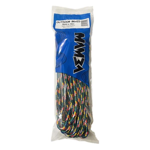 Mamba Rope Braided Outdoor Light Duty 8Mm 10M - 2 Pack