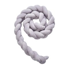 Totland Baby Braided Crib Bumper 2M - Grey
