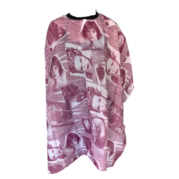 Cutting Cape - Purple/Maroon Faces - Velcro