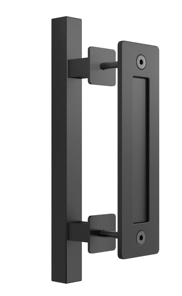12" Barn Door Handles, Sliding barn Door Pull Handle, No Gap Flat Plate