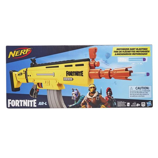 Fortnite AR-L Nerf Elite Dart Blaster -- Motorized Toy Blaster