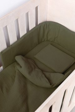 Phlo Studio- Olive Muslin Cot Duvet