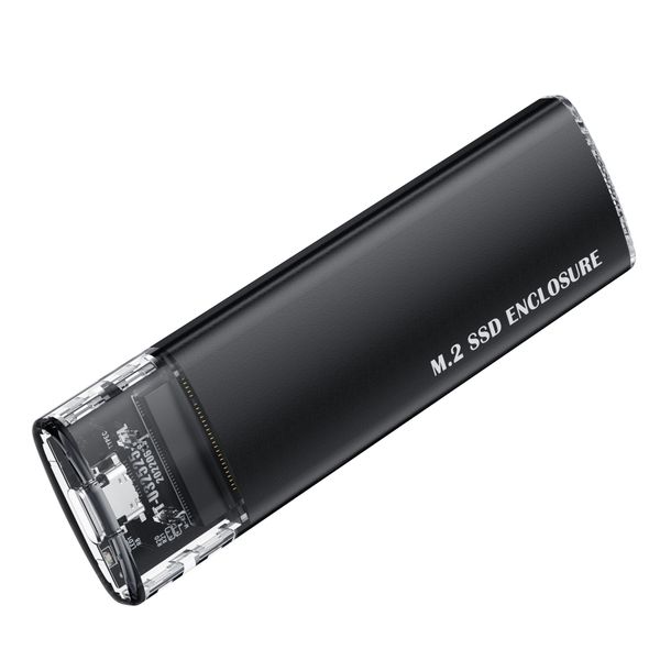M.2 NVME SATA SSD Enclosure Adapter,10Gbps USB 3.1 Gen 2 Type C Enclosure