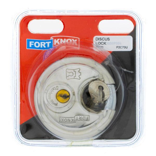 FORT KNOX Discus Padlock Stainless Steel 90mm Q:1 P2C70U