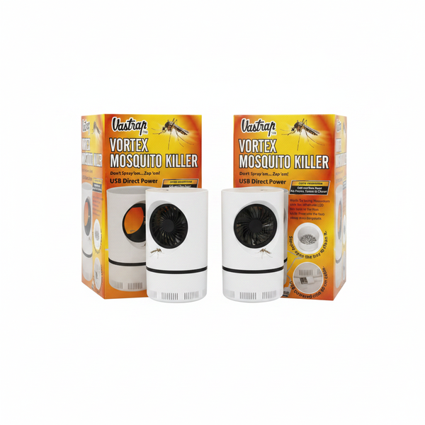Vastrap Mosquito Killer Lamp - USB Indoor Insect Trap, White - 2 Pack