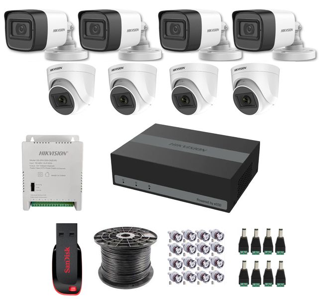 Hikvision 8 Channel 1080p 2MP eSSD Complete Kit - New Model