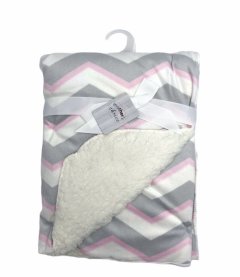 Mothers Choice Baby Mink Blanket - Pink Stripes