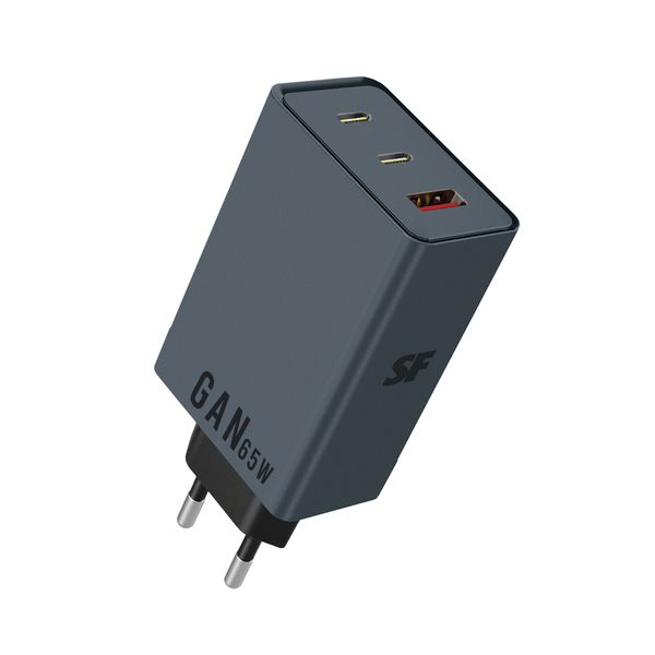 SUPA FLY Signature Series 65W GaN Dual Type-C &amp; USB-A Ports Fast Charge Wall Adapter