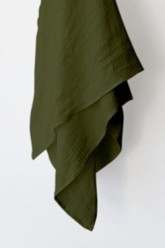 Phlo Studio- Olive Muslin Swaddle Blanket