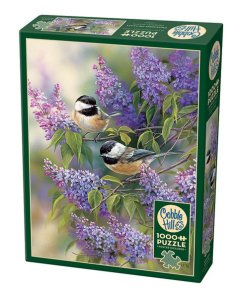 Cobble Hill Chickadees and Lilacs 1000 Piece Puzzle