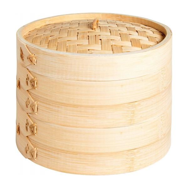 3 tier Bamboo Steamer 24 cm