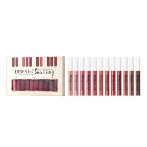 12 Velvet Matte Liquid Lipsticks: Smudge-Proof, Long-Lasting High Color