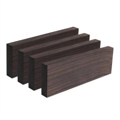 Unfinished Ebony Wood Blank Board for Diy Guitar Accessories - 4 Piece