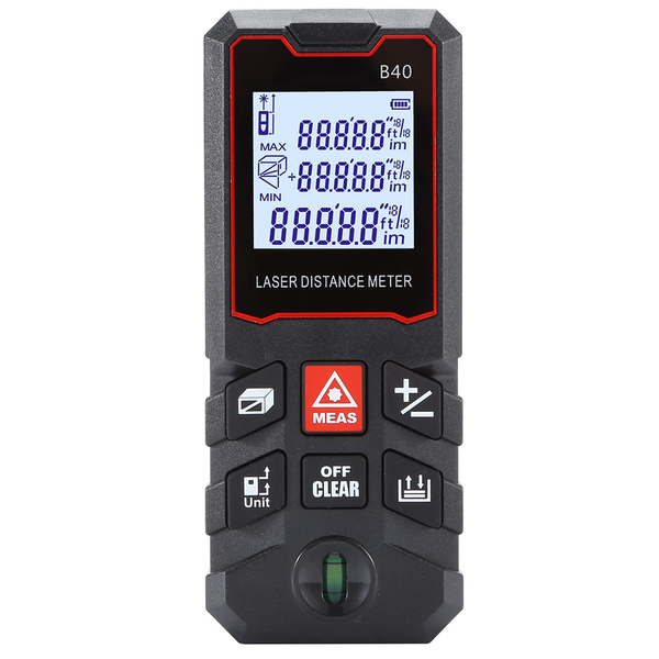 40M Laser Distance Meter, 1/16 Inch High Accuracy Laser Measurement Tool