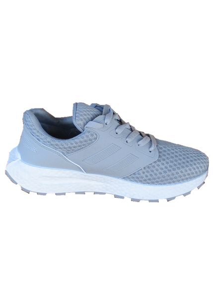 Men's Grey Athletic Running Shoes Cushioned Midsole &amp; Breathable Mesh Upper