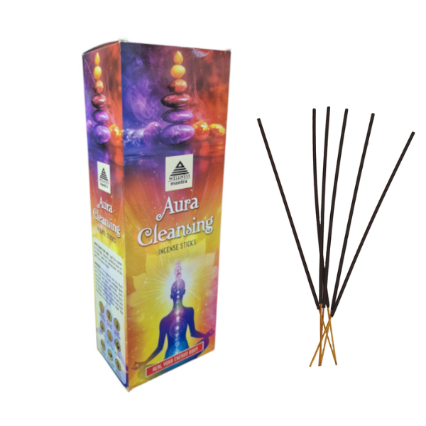 Wellness Mantra Aura Cleansing Incense Sticks (6 Packs of 20 Sticks Each)