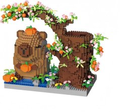 Capybara Building Block Set Animal and Flower Building Block 1880 Pieces