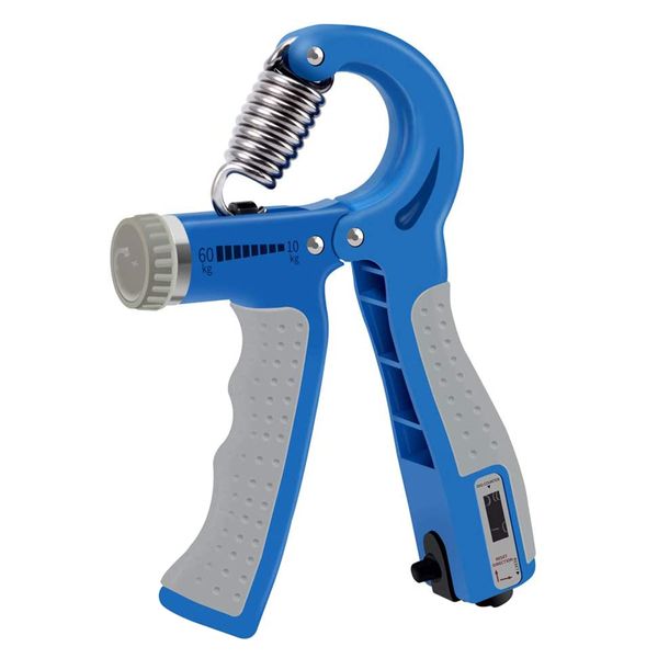 Non-Slip Handles Automatic Counting Hand Grip Strengthener - Blue
