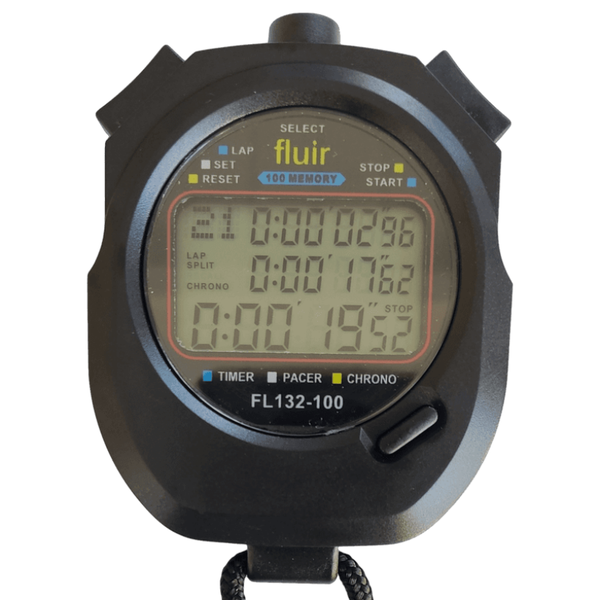 Fluir 100 Memory Triple Row Professional Stopwatch with Lanyard