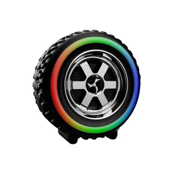 Bluetooth Speaker 8W Small Loudspeaker With colored lights 1200mAh - Black