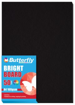 Butterfly A4 Bright Board 50s - Black