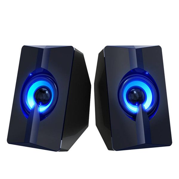 Active speaker usb 2.0 powered audio glowing computer speaker