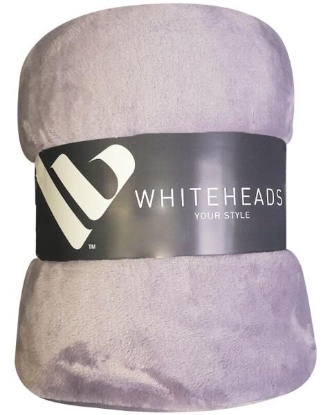 Whiteheads Faux Fur Blanket Throw - Lilac