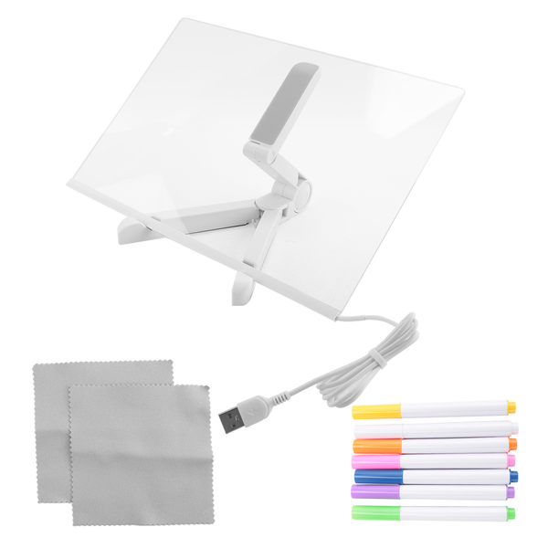 LED Note Board, with Light, Illuminated White Board (11.8 x 7.9In)