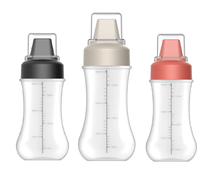 Squeeze Plastic Sauce Bottle for Sauces and Liquids 350ml Bottles Pack of 3