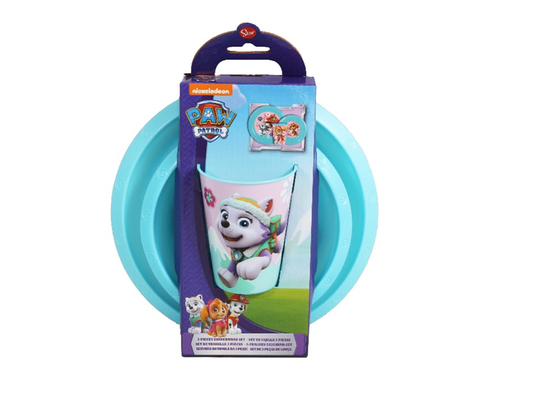 Paw Patrol Girls 3 Piece Dinner Set - Plate, Tumbler &amp; Bowl