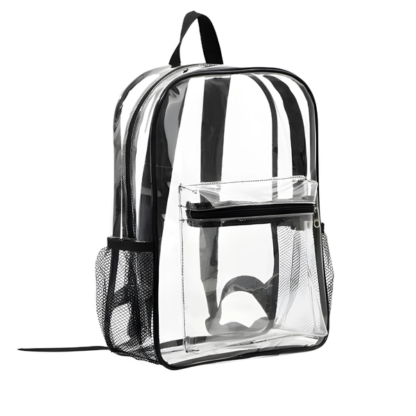 Transparent PVC Student Backpack with Soft Padded Straps
